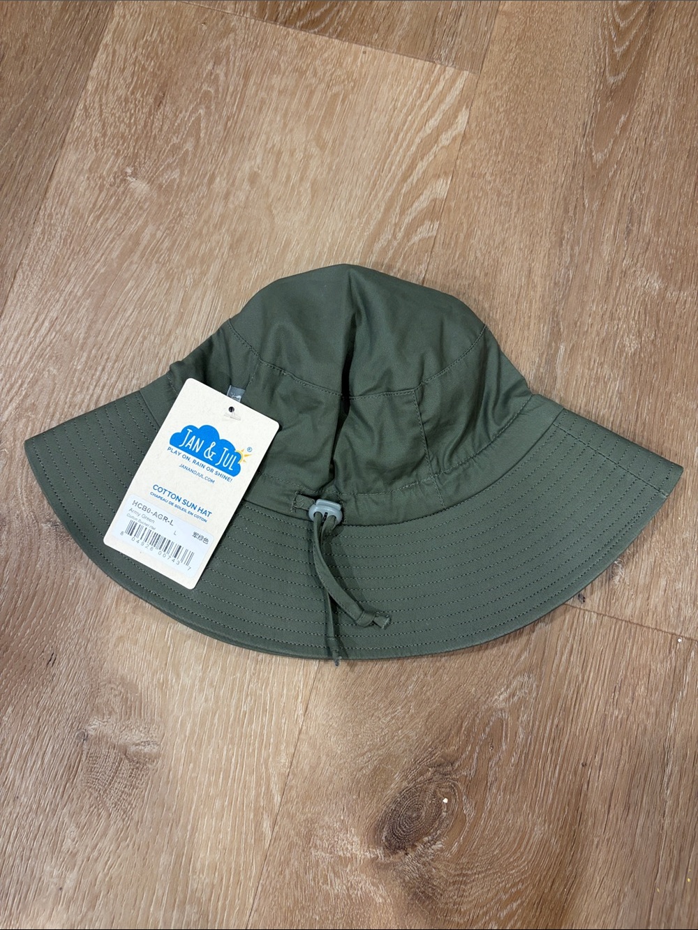 Jan & Jul Kids' Olive Green Cotton Sun Bucket Hat